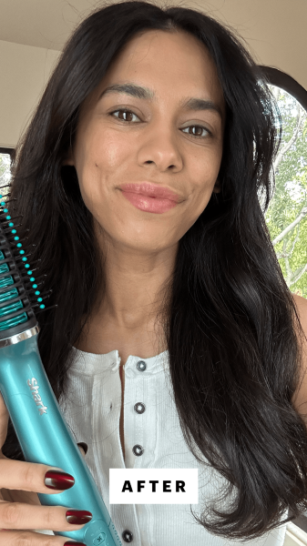 Shipin after using the Shark Glossi Blowout Brush
